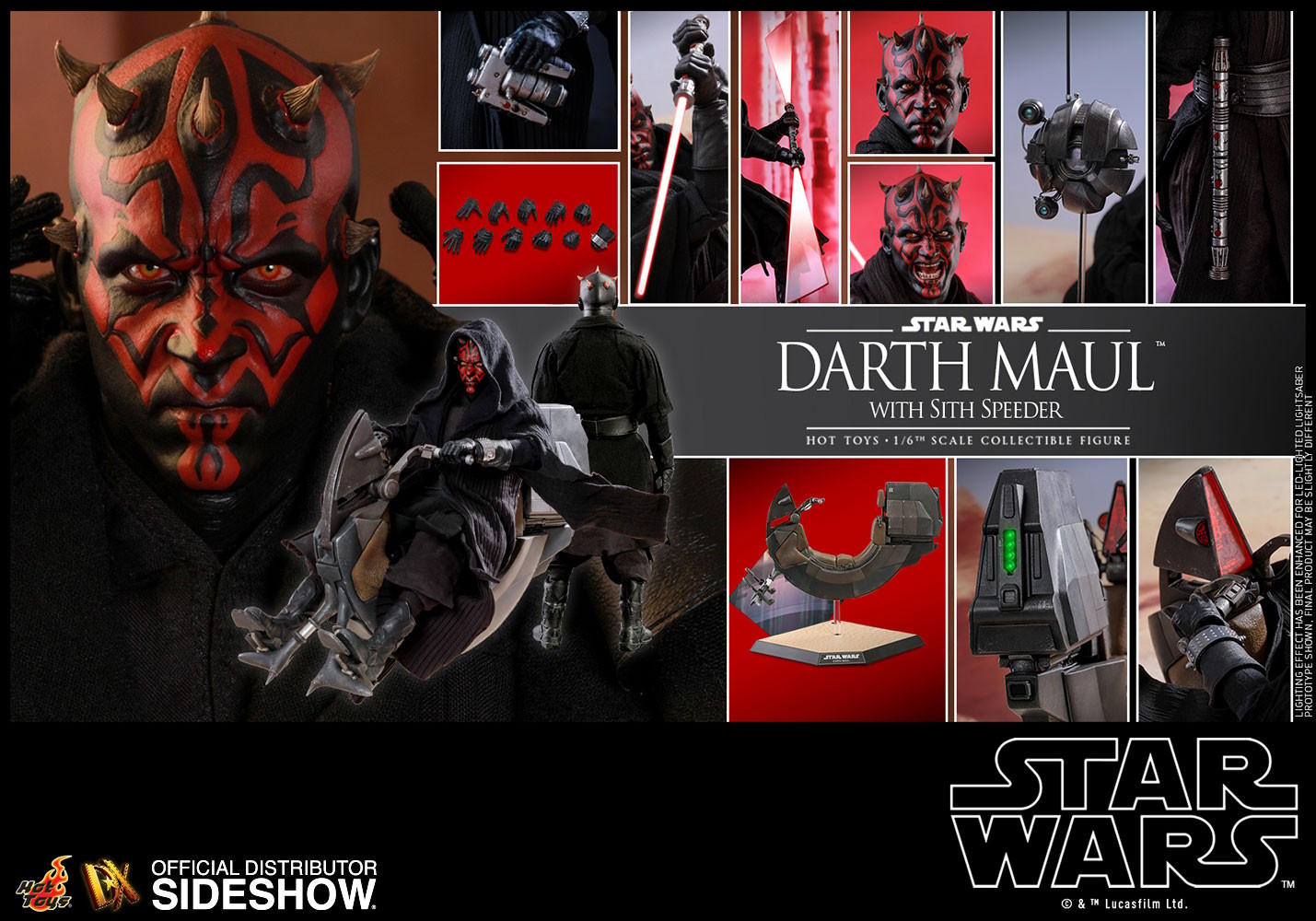 Star Wars Darth Maul with Sith Speeder Sixth Scale Figure  Collector Edition (Prototype Shown) View 21
