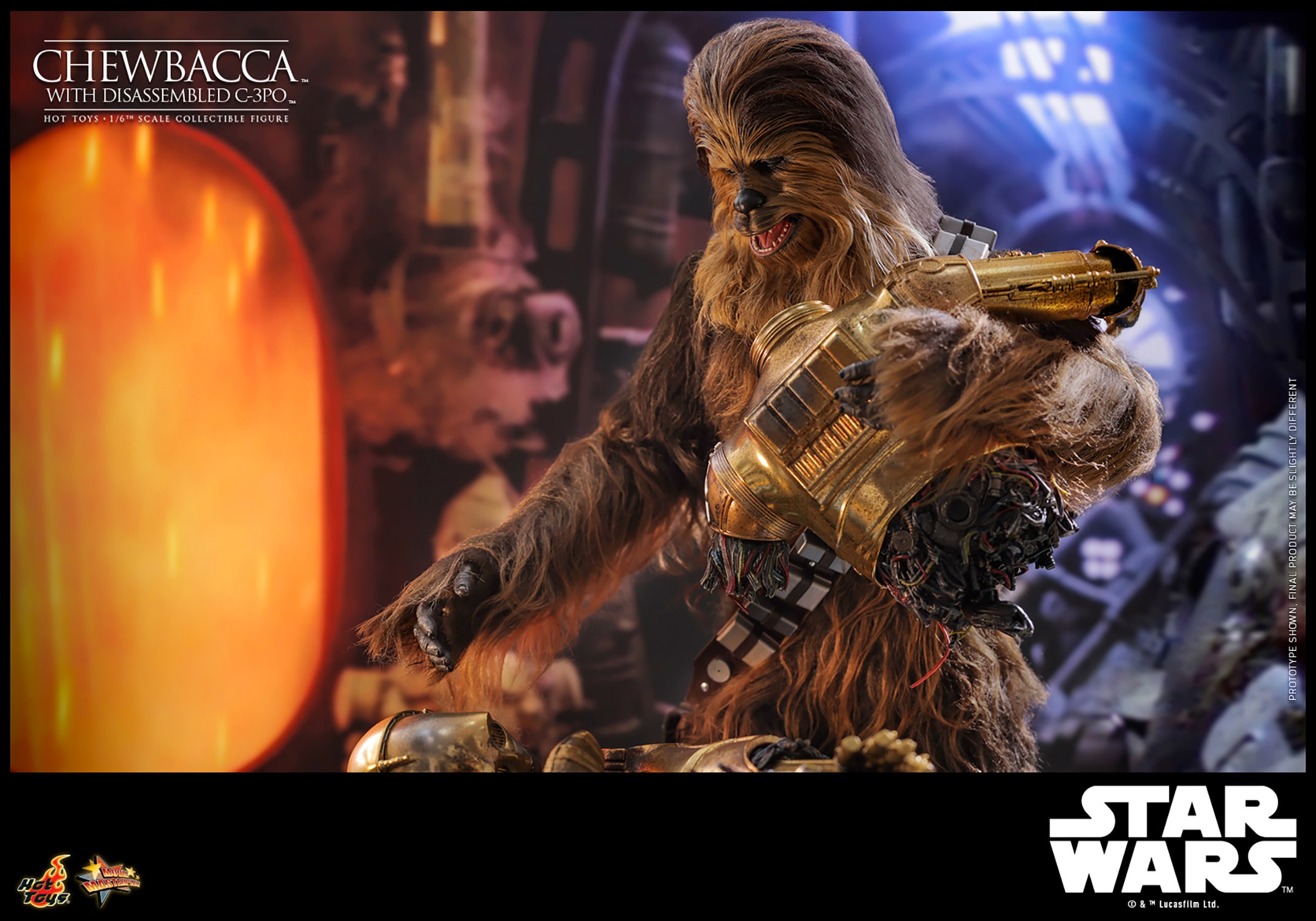 Chewbacca™ with Disassembled C-3PO™ Sixth Scale Figure by