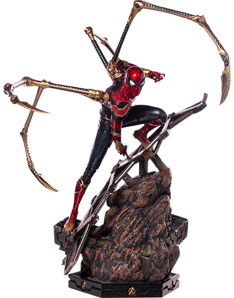 Iron spiderman statue new arrivals