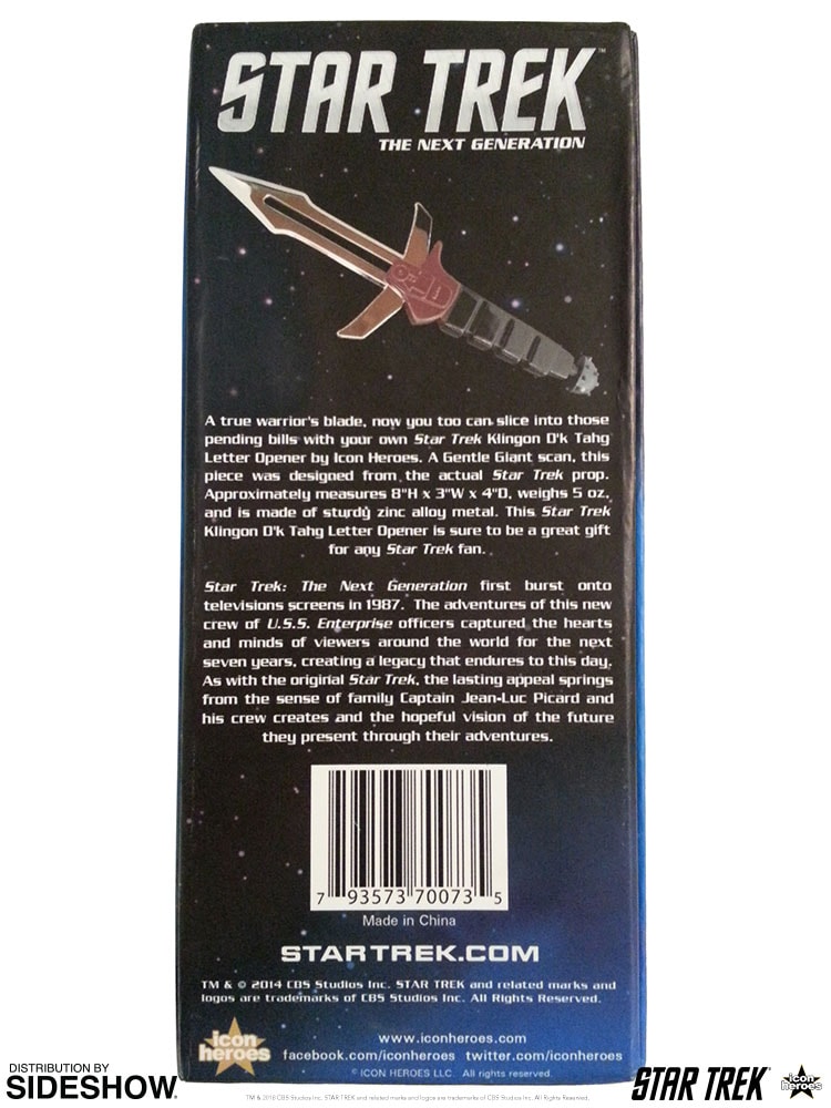 Klingon Dk Tahg Letter Opener- Prototype Shown