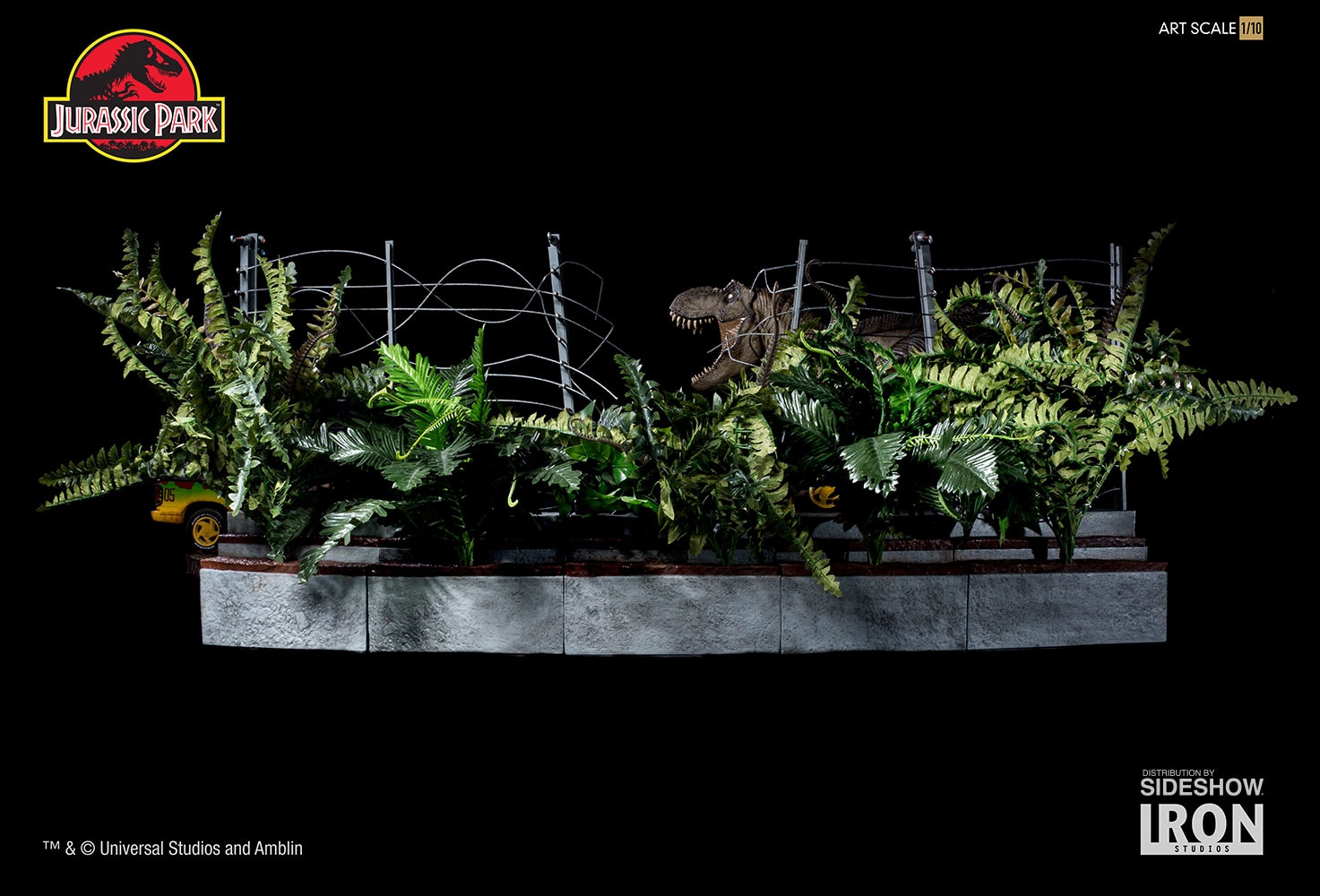 Jurassic Park T-Rex Attack Set A and Set B 1:10 Scale Statue  (Prototype Shown) View 4