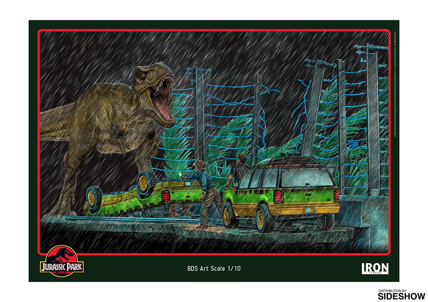 Jurassic Park T-Rex Attack Set A and Set B 1:10 Scale Statue  (Prototype Shown) View 9