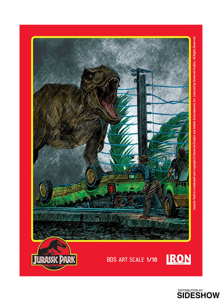 Jurassic Park T-Rex Attack Set A and Set B 1:10 Scale Statue  (Prototype Shown) View 10
