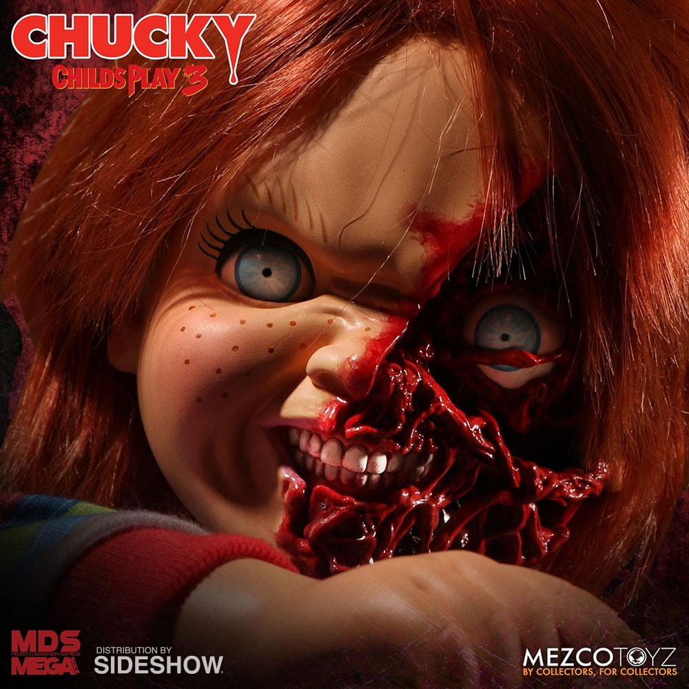 Child's Play Talking Pizza Face Chucky Collectible Figure  (Prototype Shown) View 5