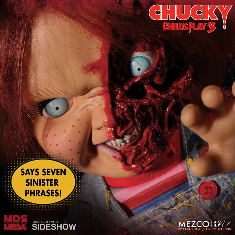 Child's Play Talking Pizza Face Chucky Collectible Figure  (Prototype Shown) View 6