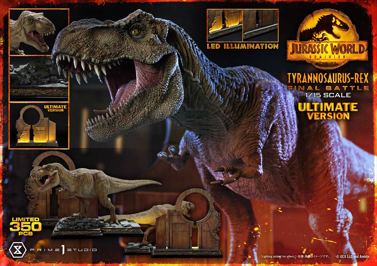 Jurassic World Dominion Tyrannosaurus-Rex Final Battle (Ultimate Version) Statues  (Prototype Shown) View 6