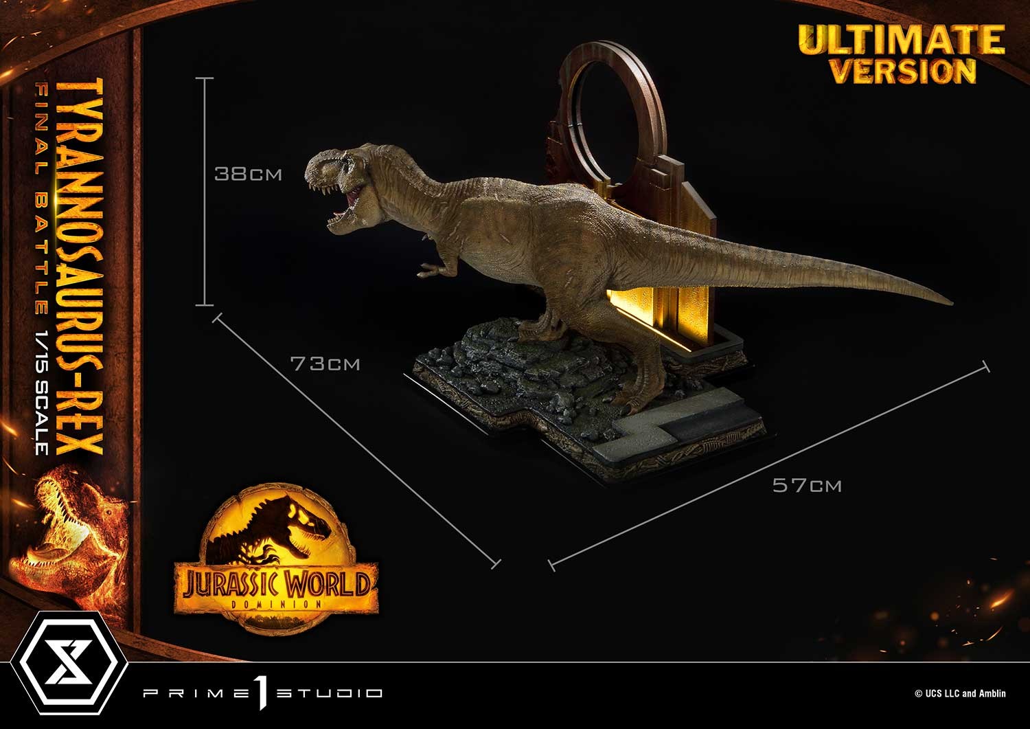 Jurassic World Dominion Tyrannosaurus-Rex Final Battle (Ultimate Version) Statues  (Prototype Shown) View 7