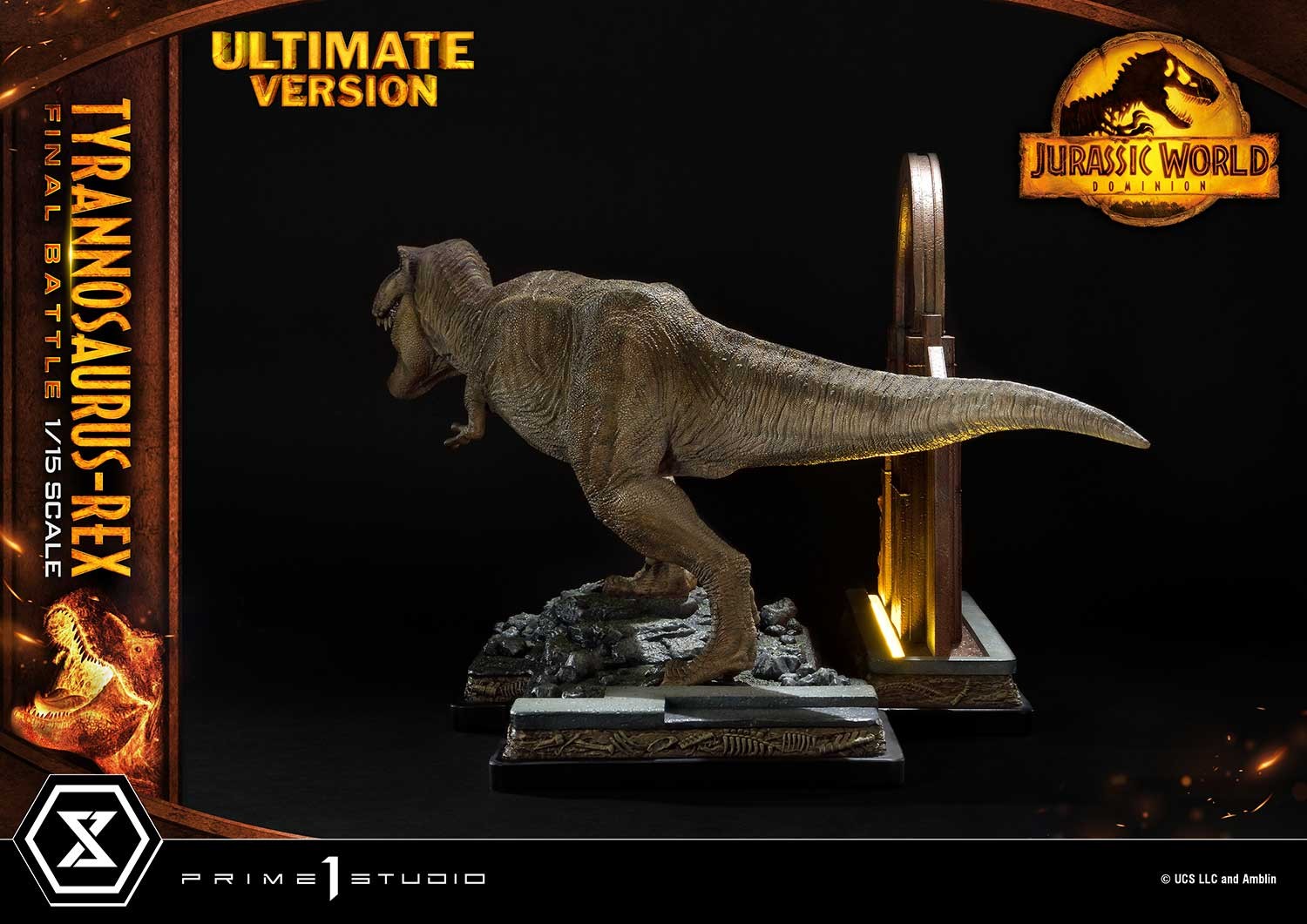 Jurassic World Dominion Tyrannosaurus-Rex Final Battle (Ultimate Version) Statues  (Prototype Shown) View 12