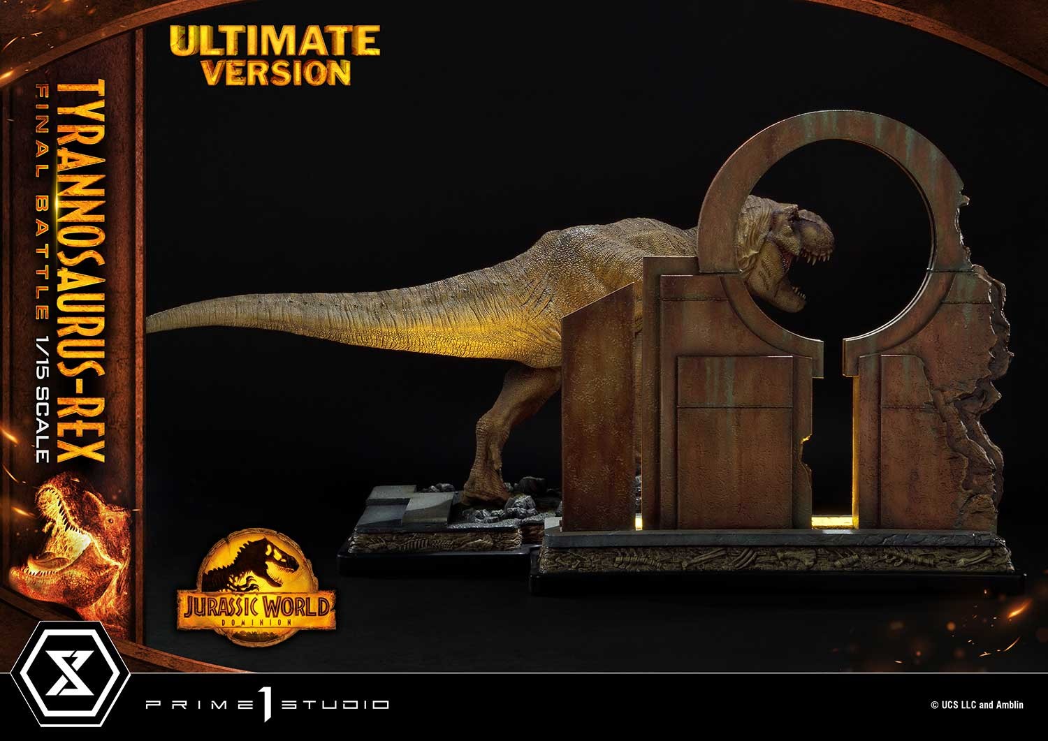 Jurassic World Dominion Tyrannosaurus-Rex Final Battle (Ultimate Version) Statues  (Prototype Shown) View 13