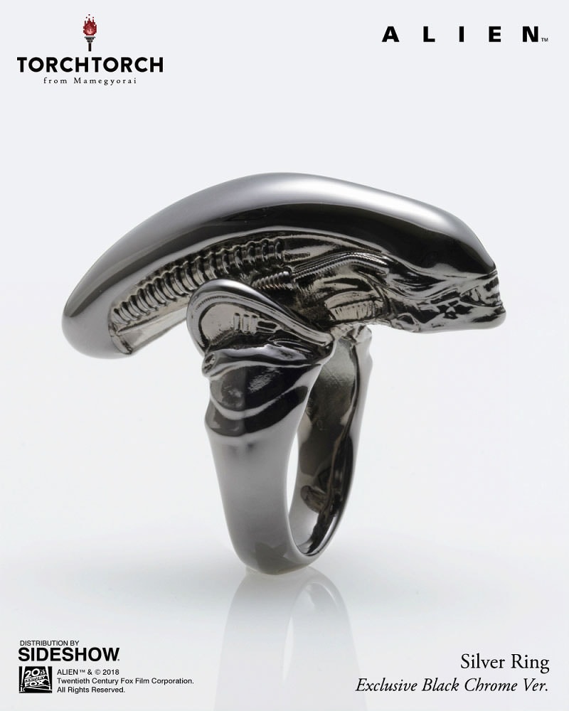 Alien Alien Big Chap Silver Ring Black Chrome Version