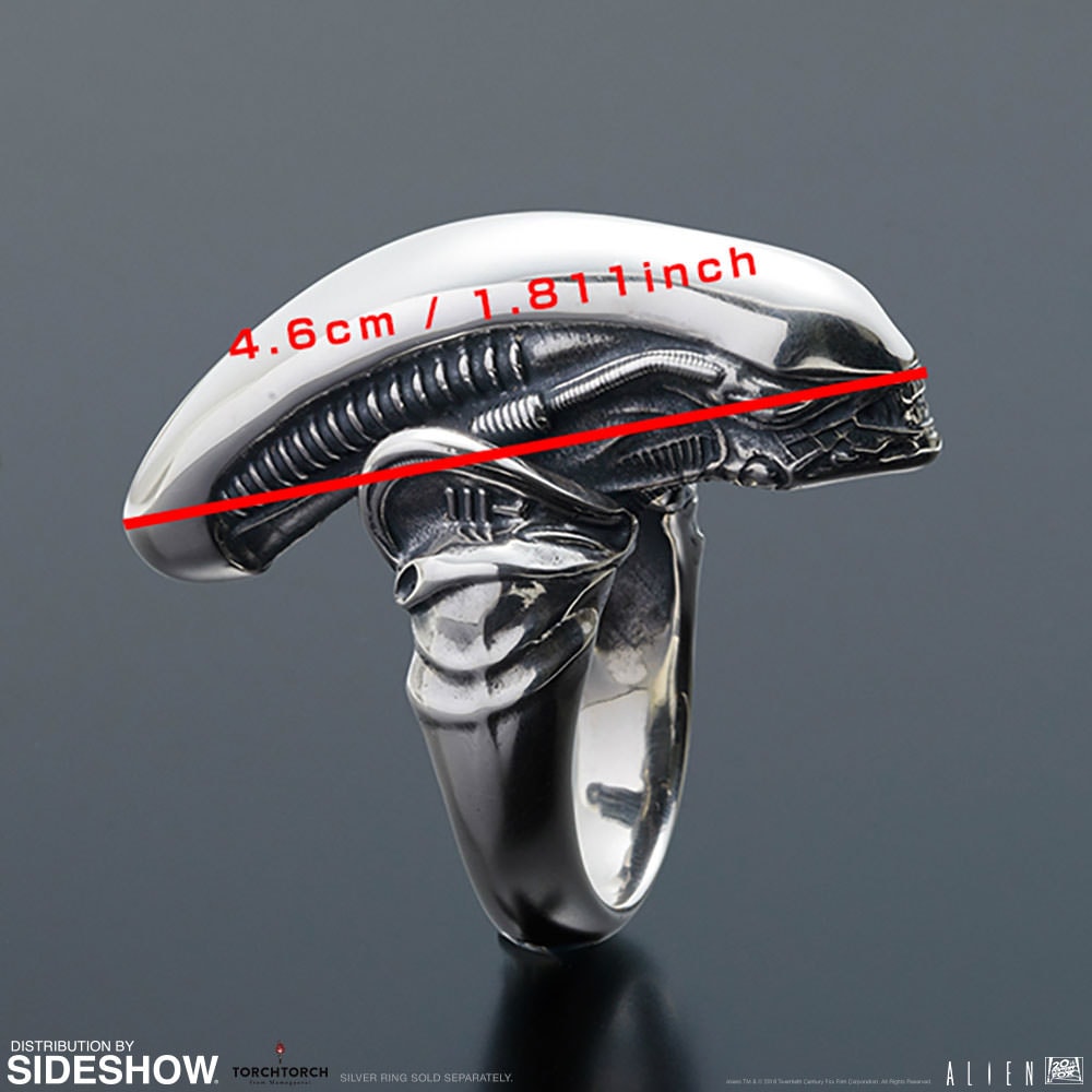 Alien Alien Big Chap Silver Ring Black Chrome Version