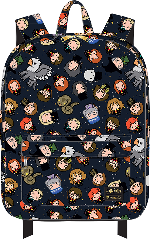 Loungefly Harry Potter Chibi Characters All Over Print Mini Backpack