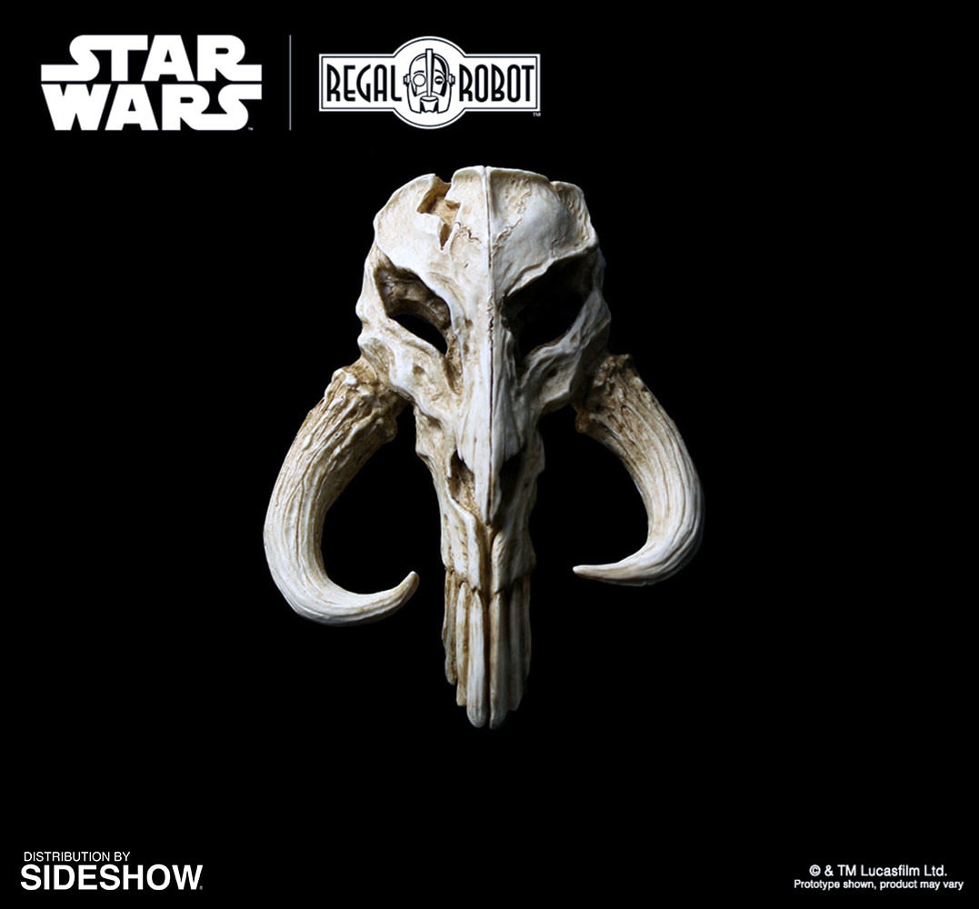 Mandalorian Skull Mini Sculpture (Prototype Shown) View 1