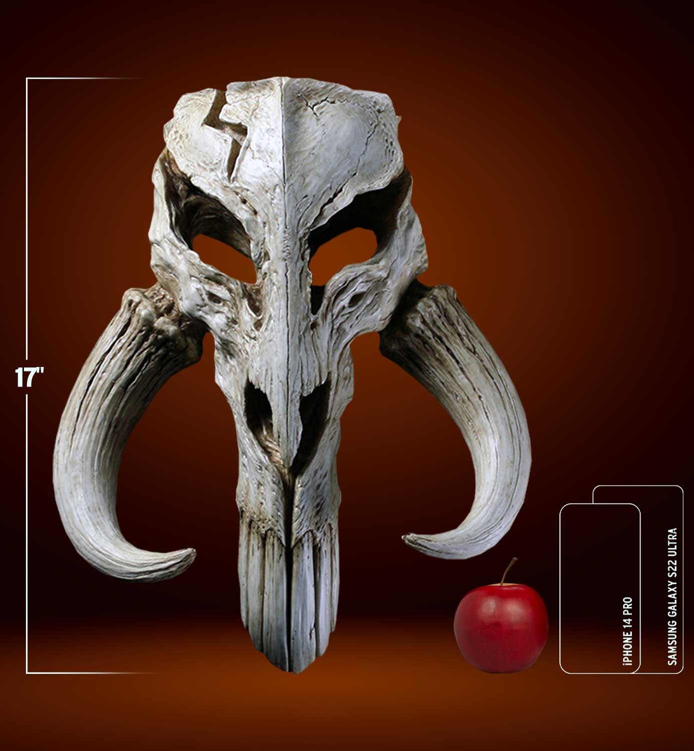 Mandalorian Skull Wall Decor (Prototype Shown) View 2