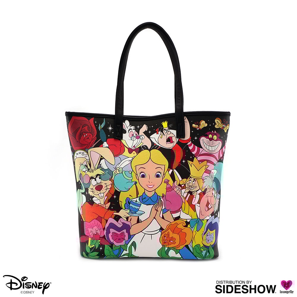 JILLSTUART × DISNEY [ALICE] CANVAS PATTERN MINI BAG BMH504 Disney Alice Character Print Tote Bag by Loungefly