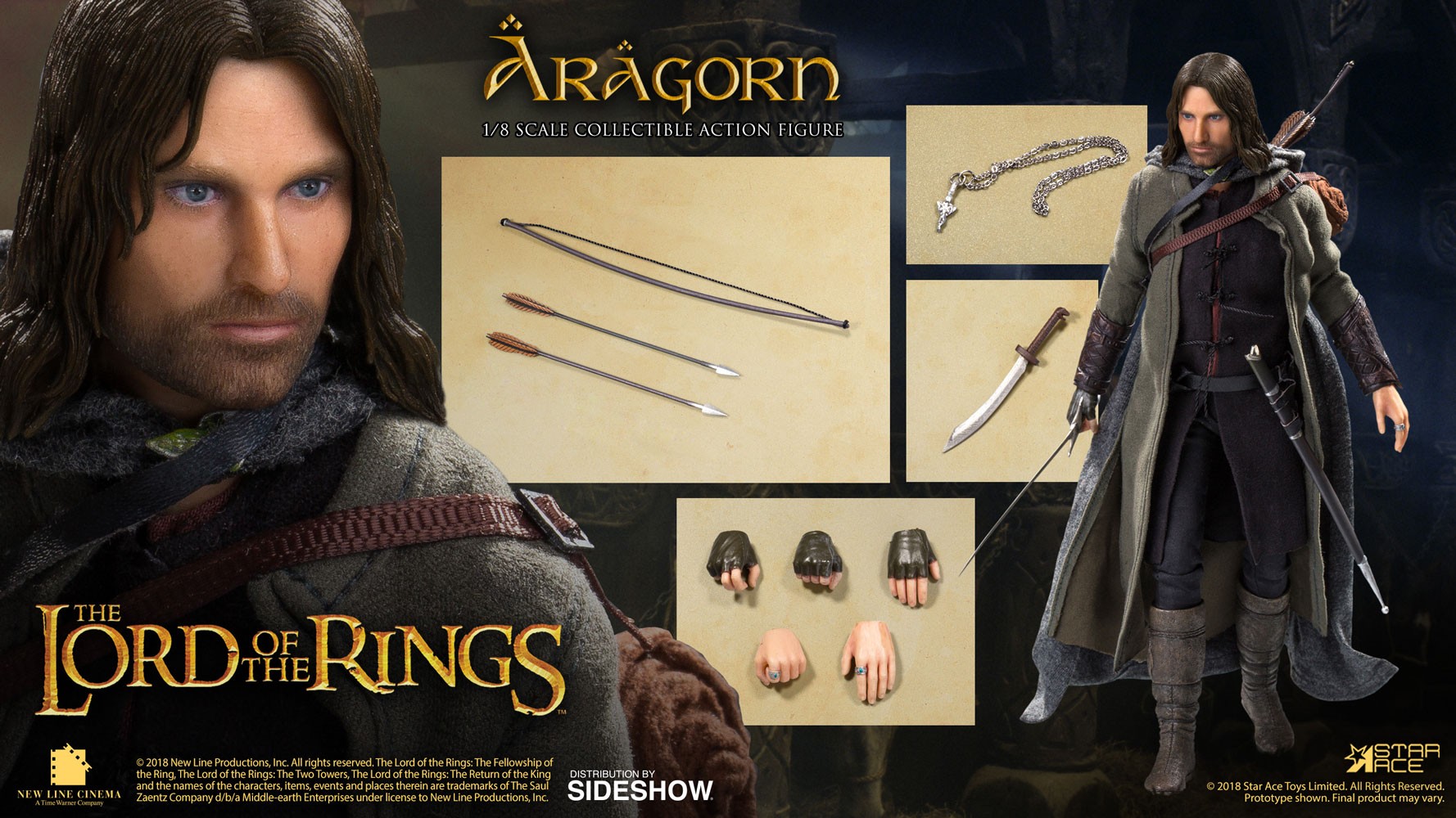 The Lord of the Rings Aragorn Deluxe Collectible Figure | Sideshow