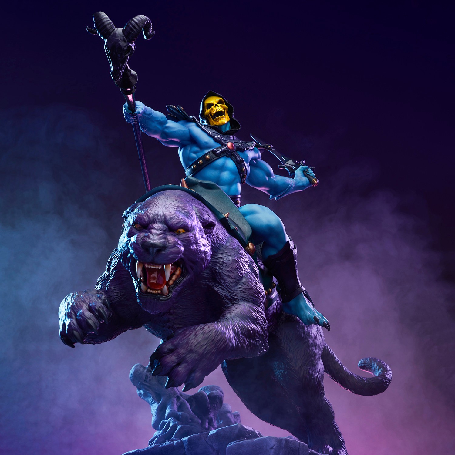 Masters of the Universe Skeletor & Panthor Classic Deluxe Sixth Scale Maquette  (Prototype Shown) View 3