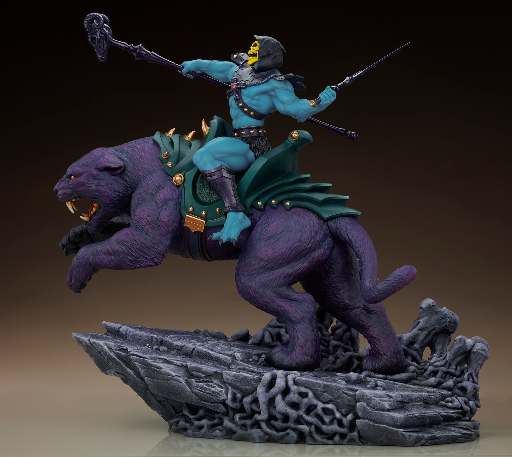 Masters of the Universe Skeletor & Panthor Classic Deluxe Sixth Scale Maquette  (Prototype Shown) View 9