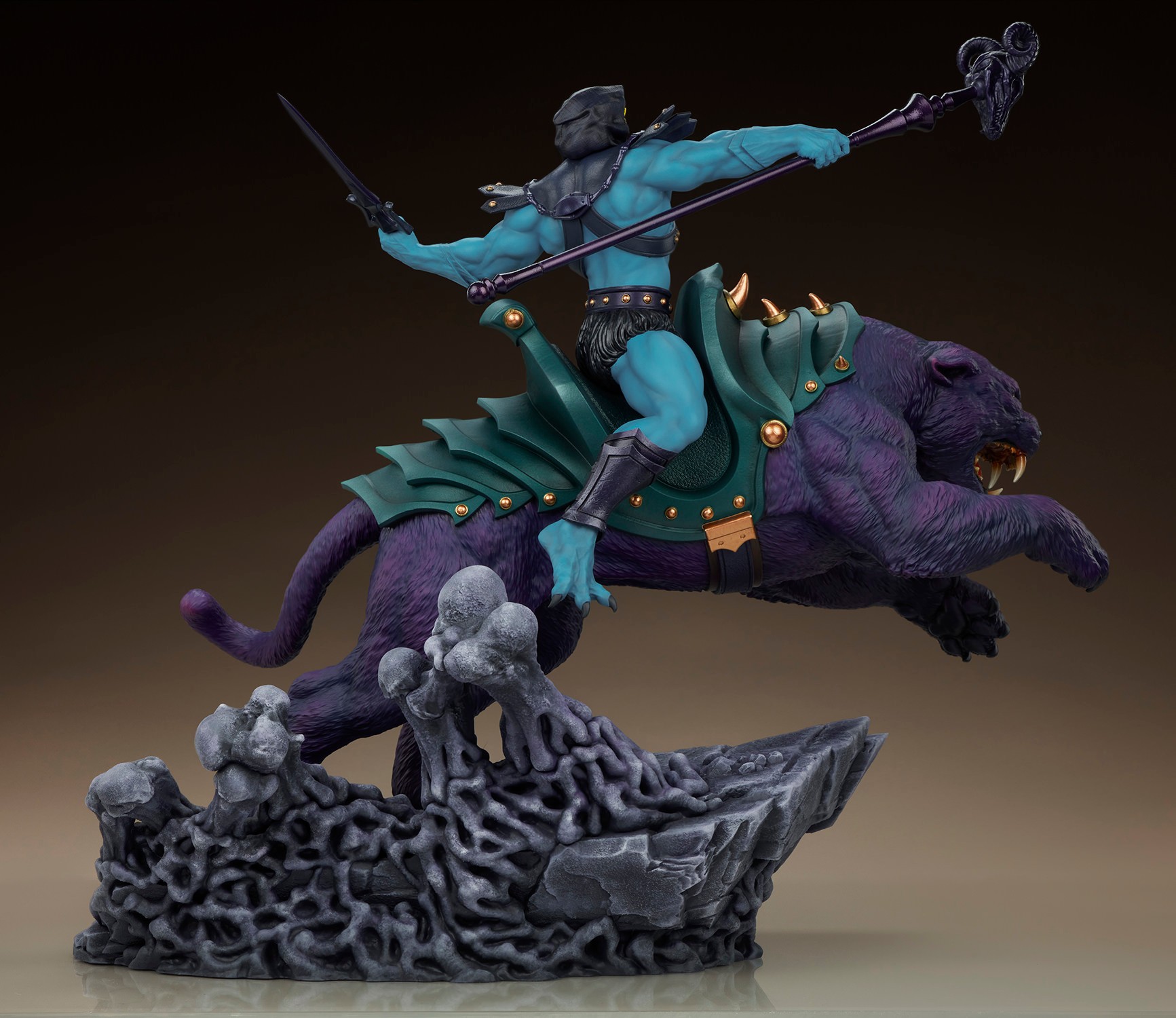 Masters of the Universe Skeletor & Panthor Classic Deluxe Sixth Scale Maquette  (Prototype Shown) View 11