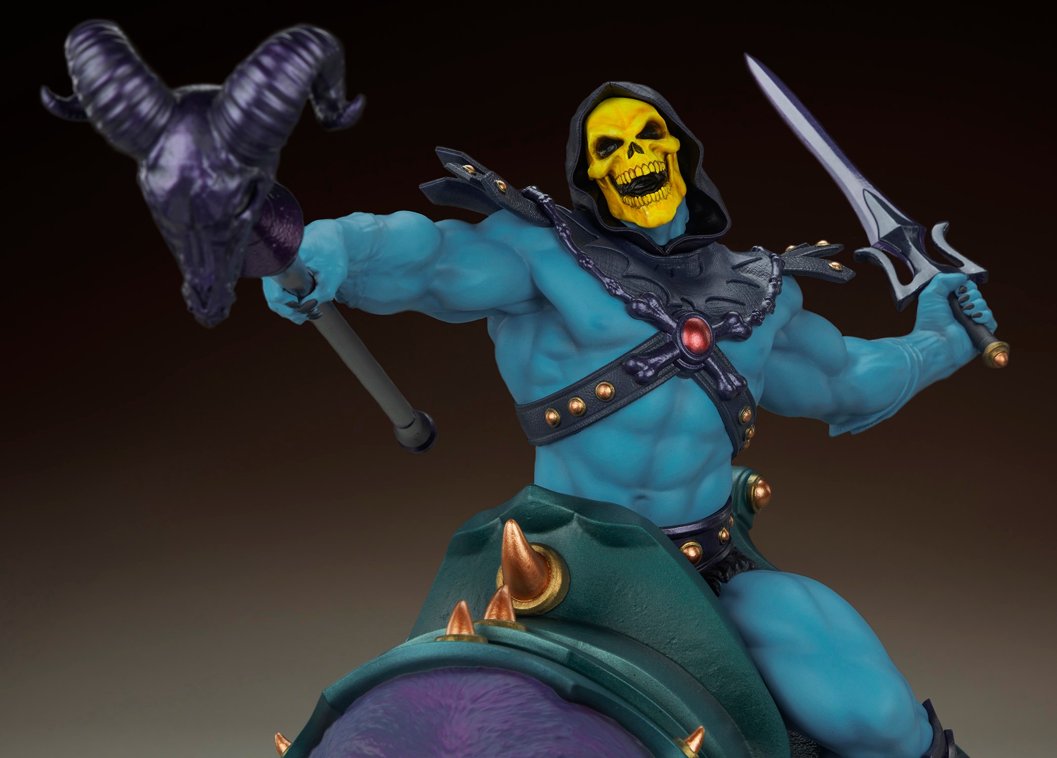 Masters of the Universe Skeletor & Panthor Classic Deluxe Sixth Scale Maquette  (Prototype Shown) View 14