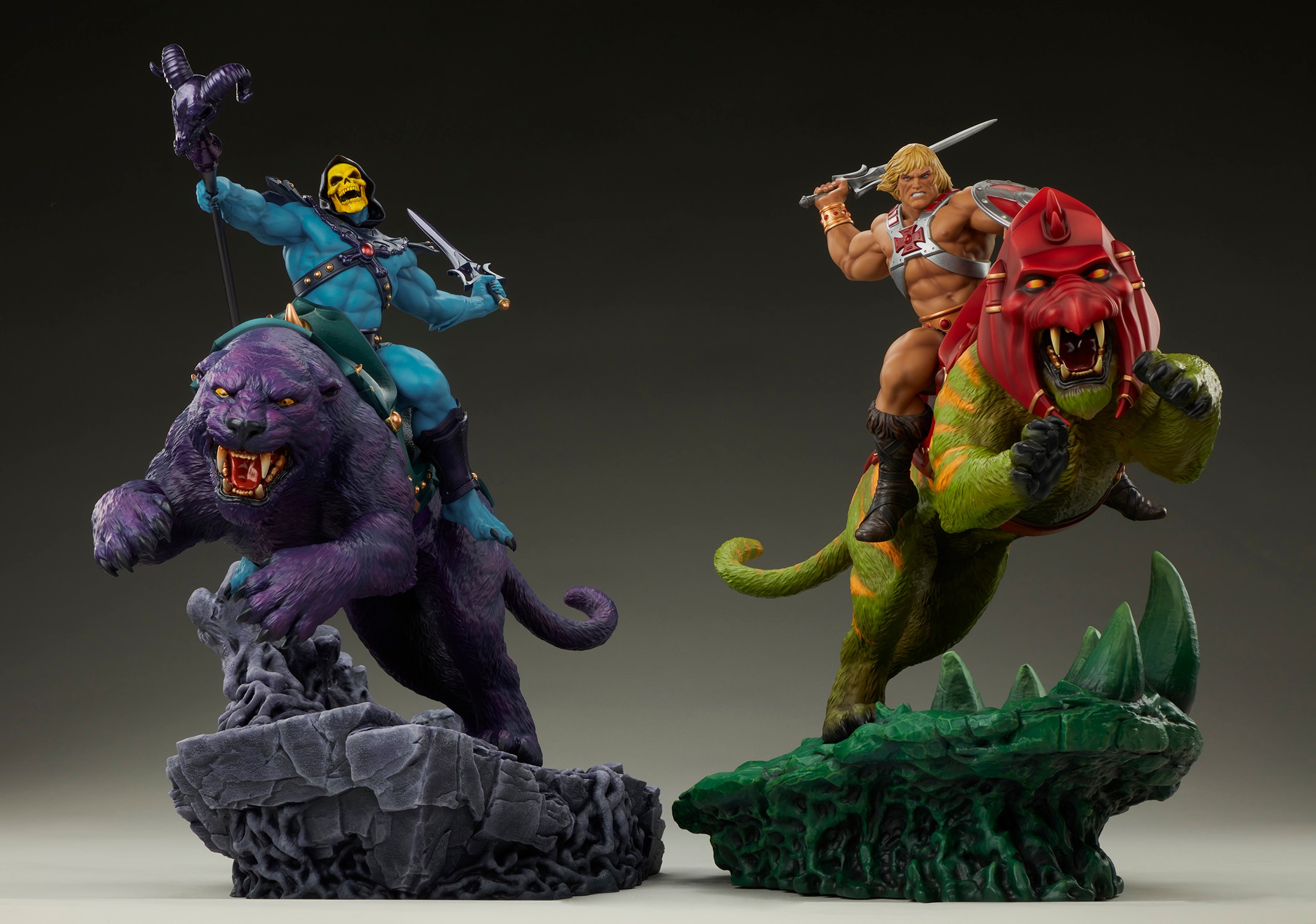 Masters of the Universe Skeletor & Panthor Classic Deluxe Sixth Scale Maquette  (Prototype Shown) View 23