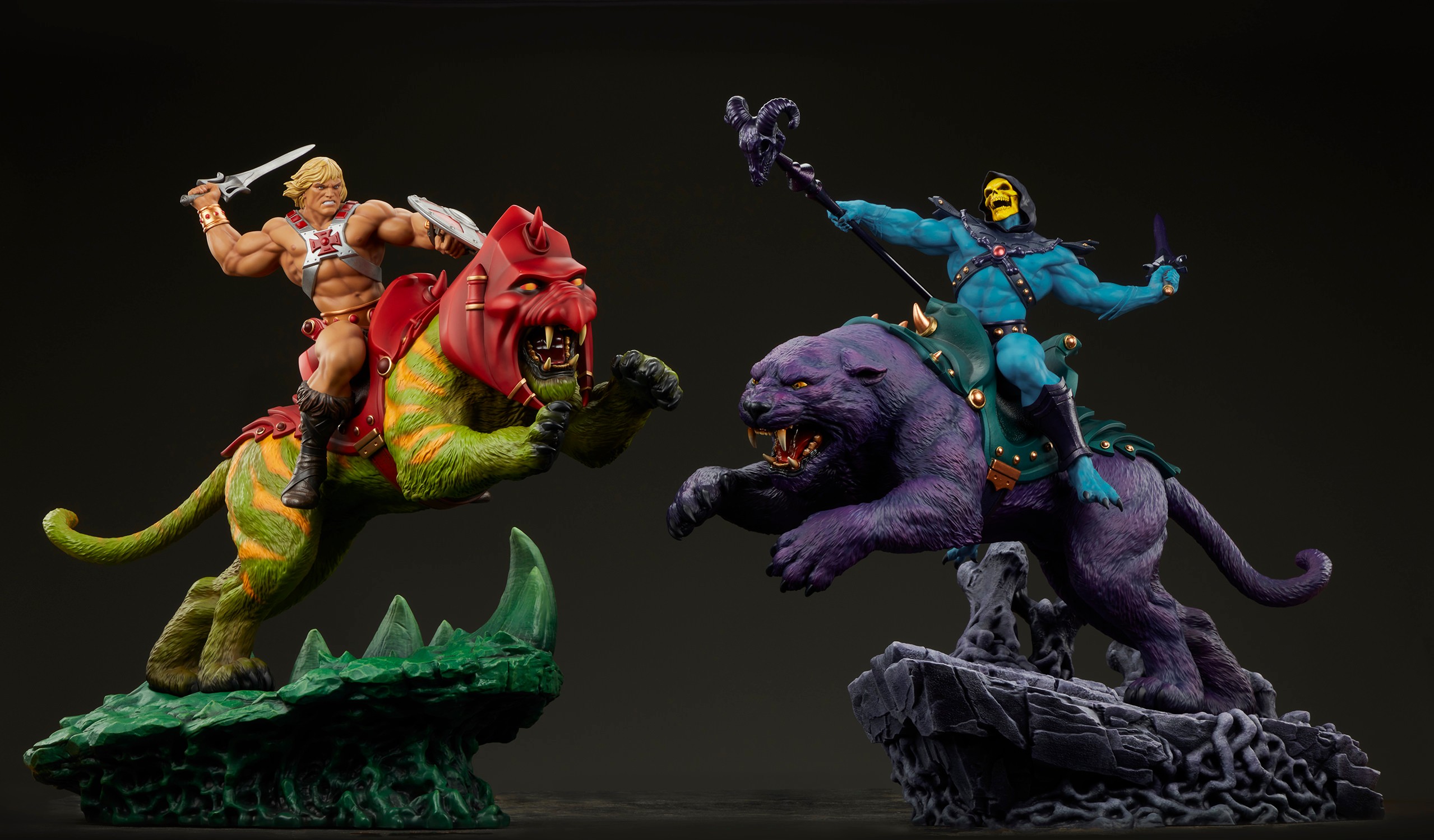 Masters of the Universe Skeletor & Panthor Classic Deluxe Sixth Scale Maquette  (Prototype Shown) View 24