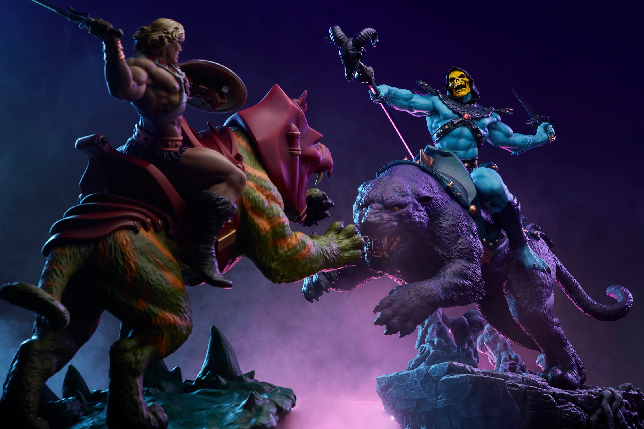 Masters of the Universe Skeletor & Panthor Classic Deluxe Sixth Scale Maquette  (Prototype Shown) View 25