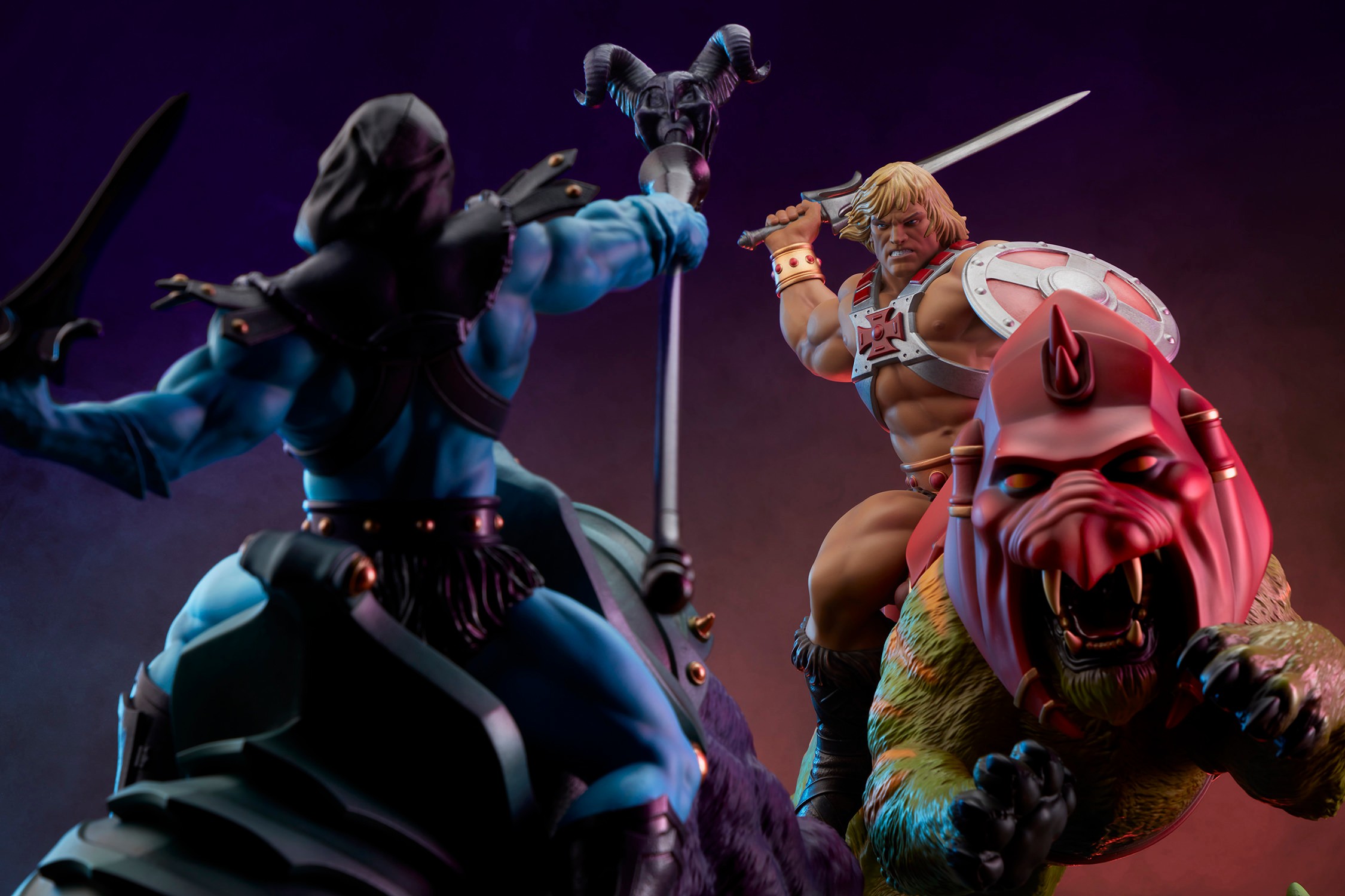Masters of the Universe Skeletor & Panthor Classic Deluxe Sixth Scale Maquette  (Prototype Shown) View 28