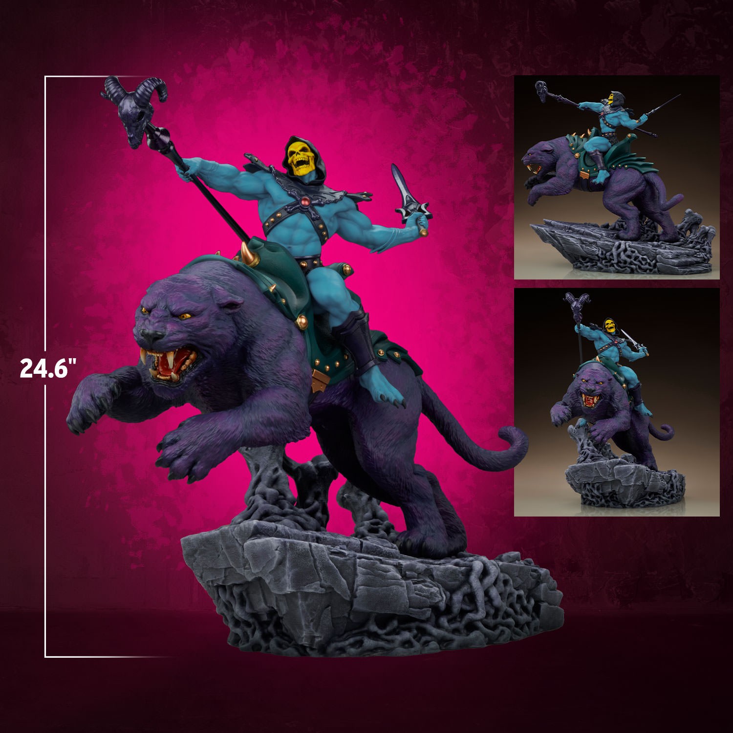 Masters of the Universe Skeletor & Panthor Classic Deluxe Sixth Scale Maquette  (Prototype Shown) View 2