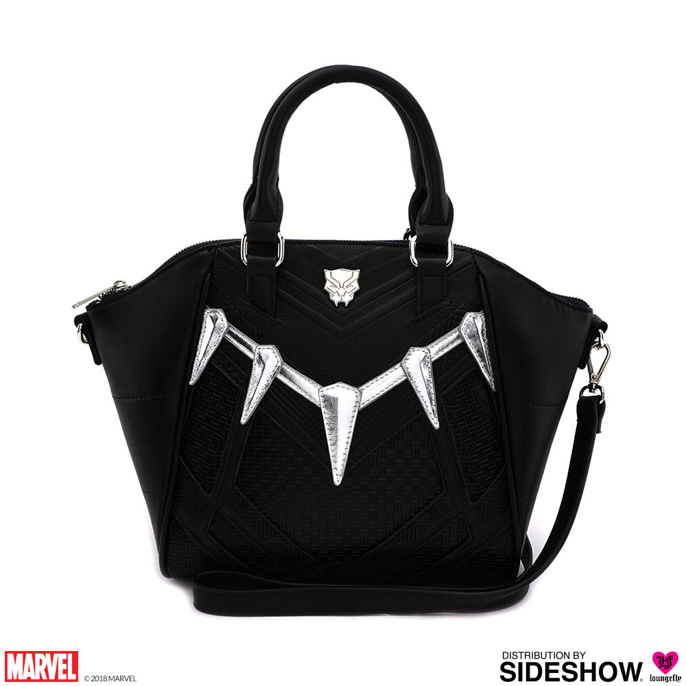Loungefly x Marvel Black Panther ハンドバッグ黒 Marvel Black Panther Cosplay Crossbody Bag by Loungefly
