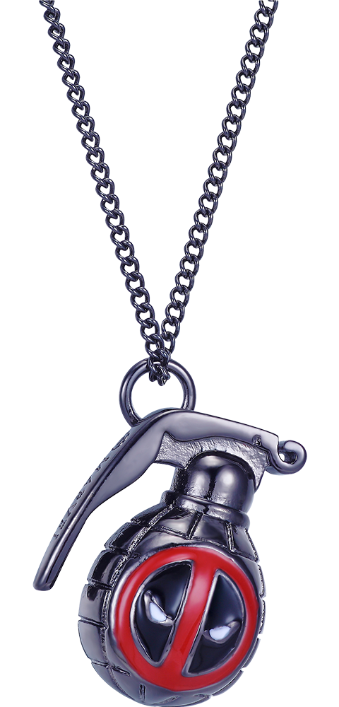 Marvel Deadpool Grenade Necklace Jewelry  (Prototype Shown) View 3