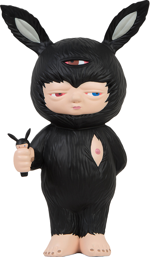 Mighty Jaxx Originals Baby Rabbit Black Polystone Statue  (Prototype Shown) View 13
