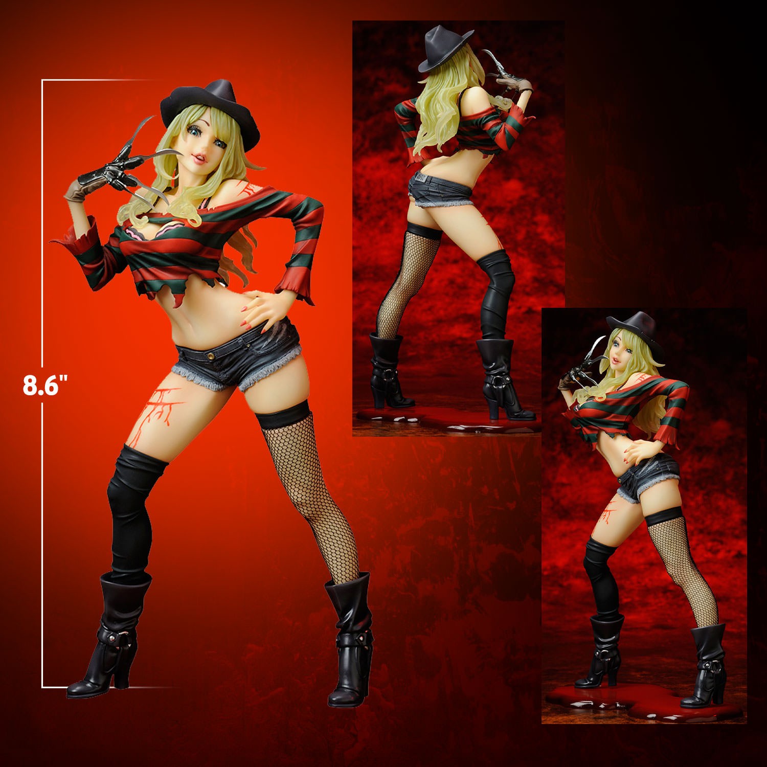 Freddy Vs. Jason Freddy Krueger Bishoujo Statues  (Prototype Shown) View 2