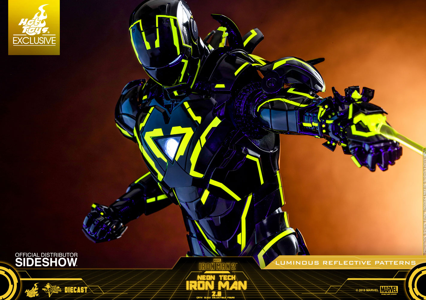 Neon Tech Iron Man 2.0 Diecast Sixth Scale Figure Sideshow