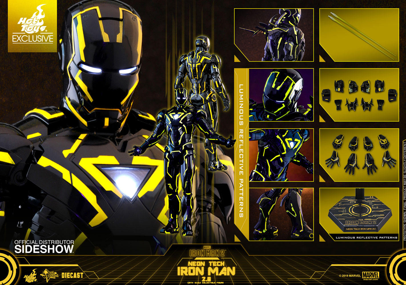 Neon Tech Iron Man 2.0 Sixth Scale Figure
