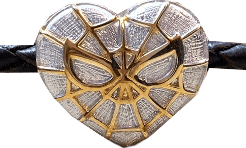 Marvel Spider-Heart Silver and Gold Bead - Large Jewelry  (Prototype Shown) View 10