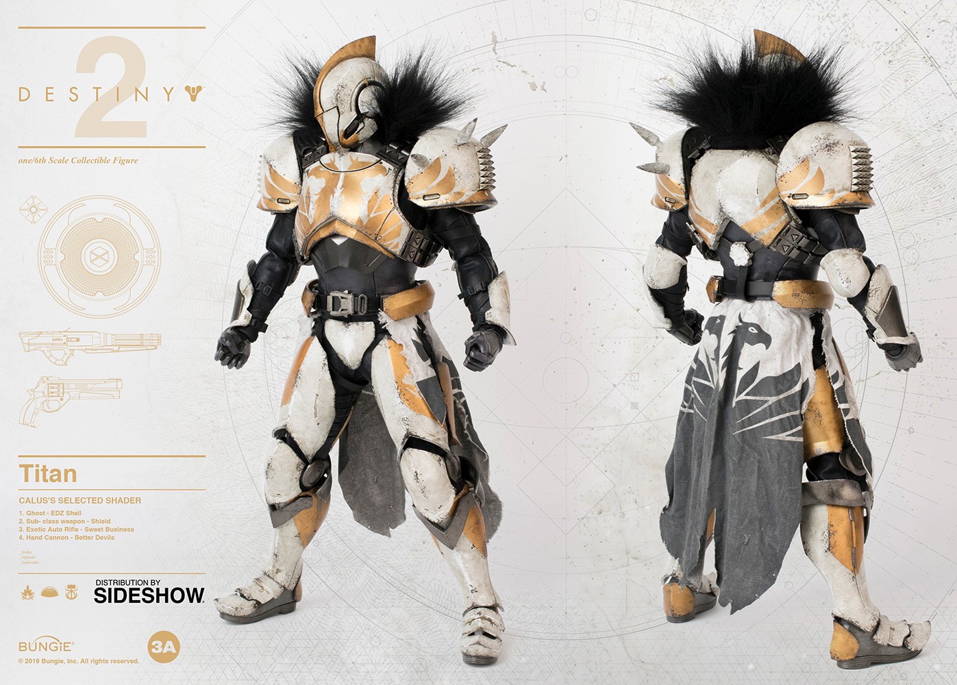 Destiny Titan (Calus's Selected Shader) Sixth Scale Figure  (Prototype Shown) View 1