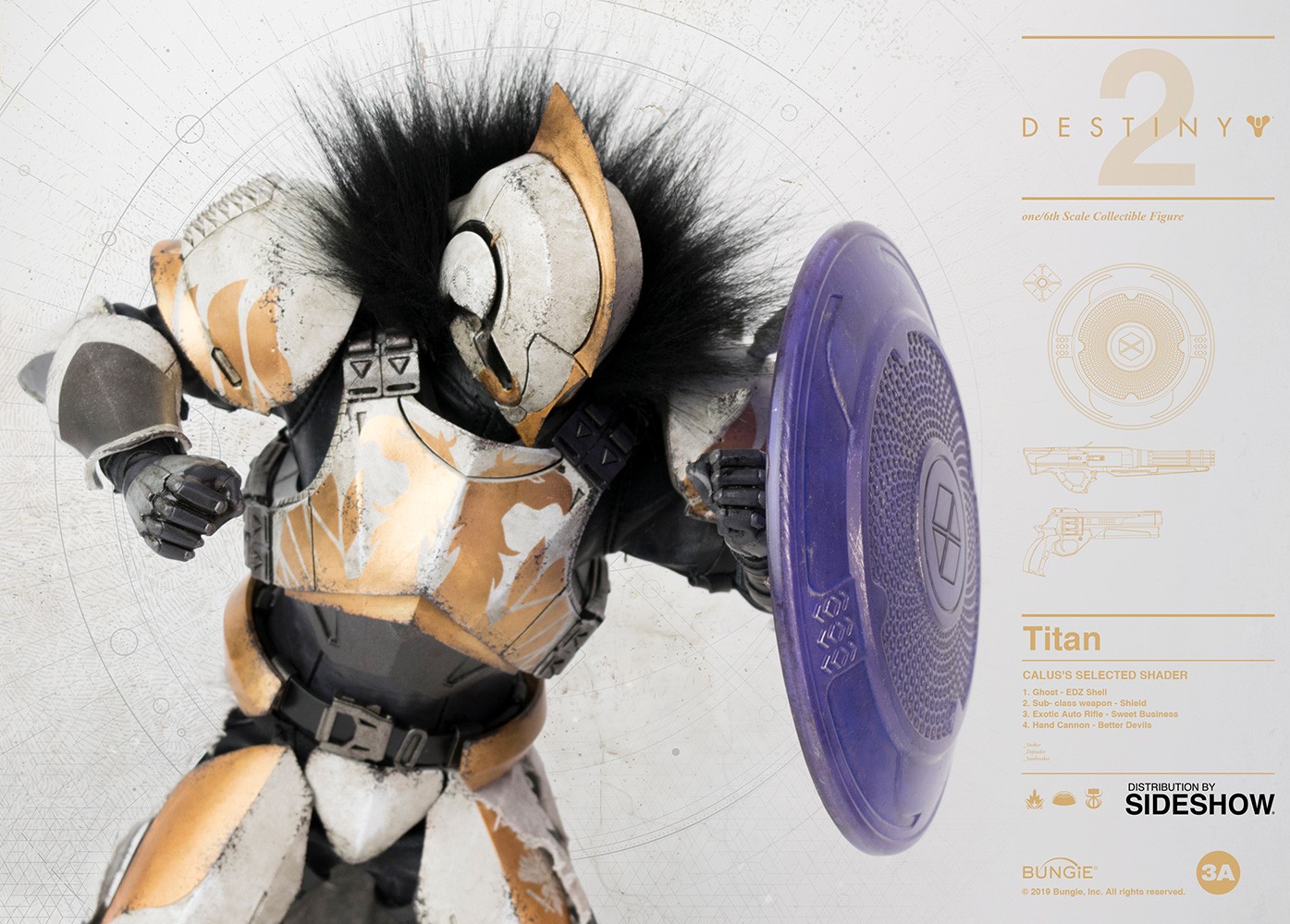 Destiny Titan (Calus's Selected Shader) Sixth Scale Figure  (Prototype Shown) View 2
