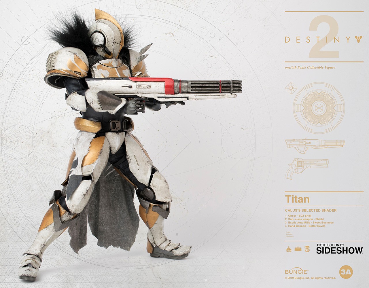 Destiny Titan (Calus's Selected Shader) Sixth Scale Figure  (Prototype Shown) View 6