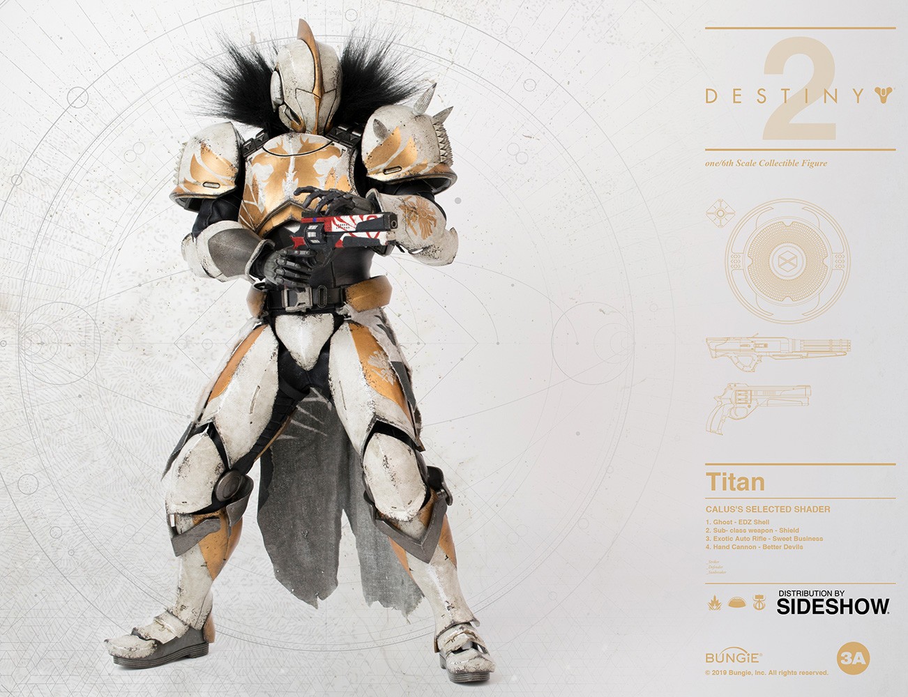 Destiny Titan (Calus's Selected Shader) Sixth Scale Figure  (Prototype Shown) View 8