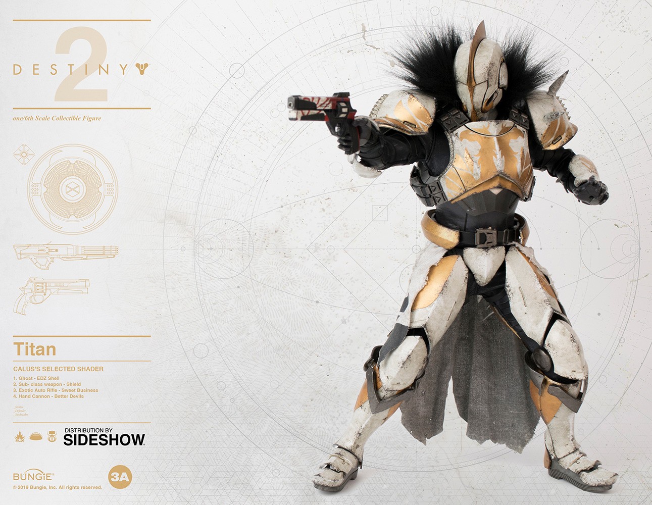 Destiny Titan (Calus's Selected Shader) Sixth Scale Figure  (Prototype Shown) View 14
