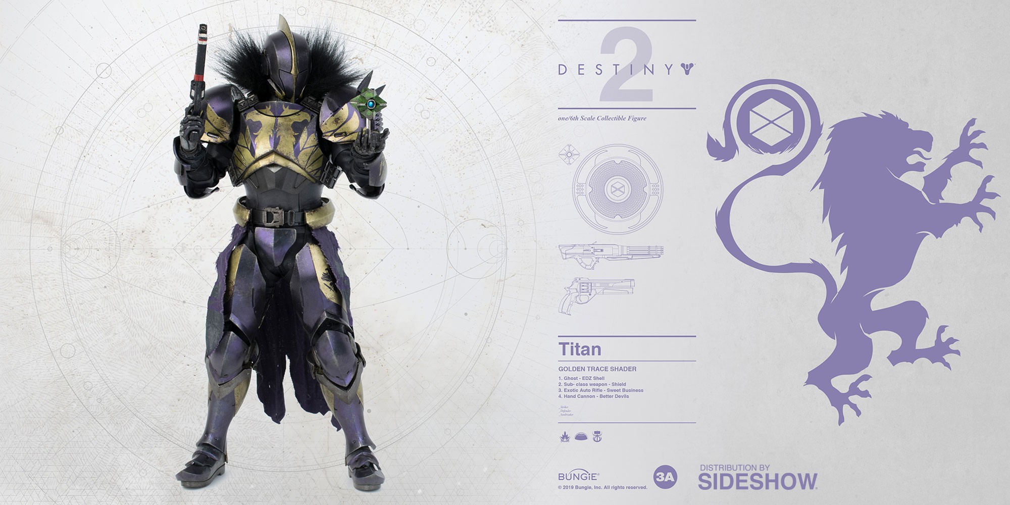 Destiny Titan (Golden Trace Shader) Sixth Scale Figure  (Prototype Shown) View 2