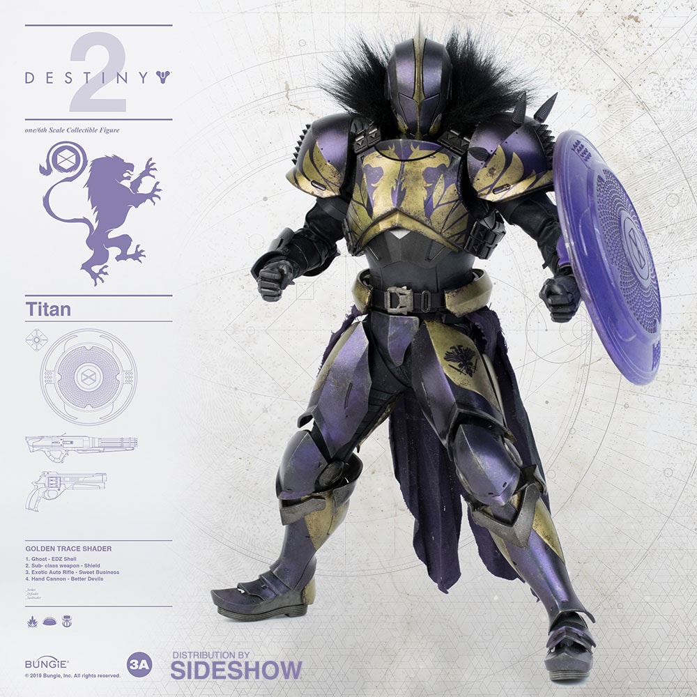 Destiny Titan (Golden Trace Shader) Sixth Scale Figure  (Prototype Shown) View 5