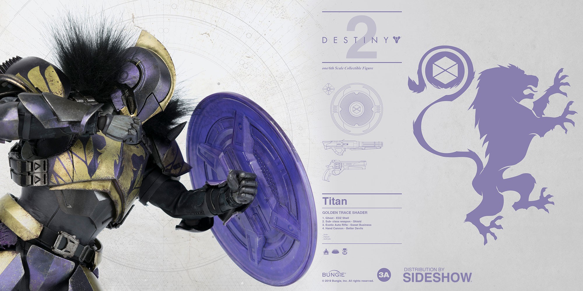 Destiny Titan (Golden Trace Shader) Sixth Scale Figure  (Prototype Shown) View 6