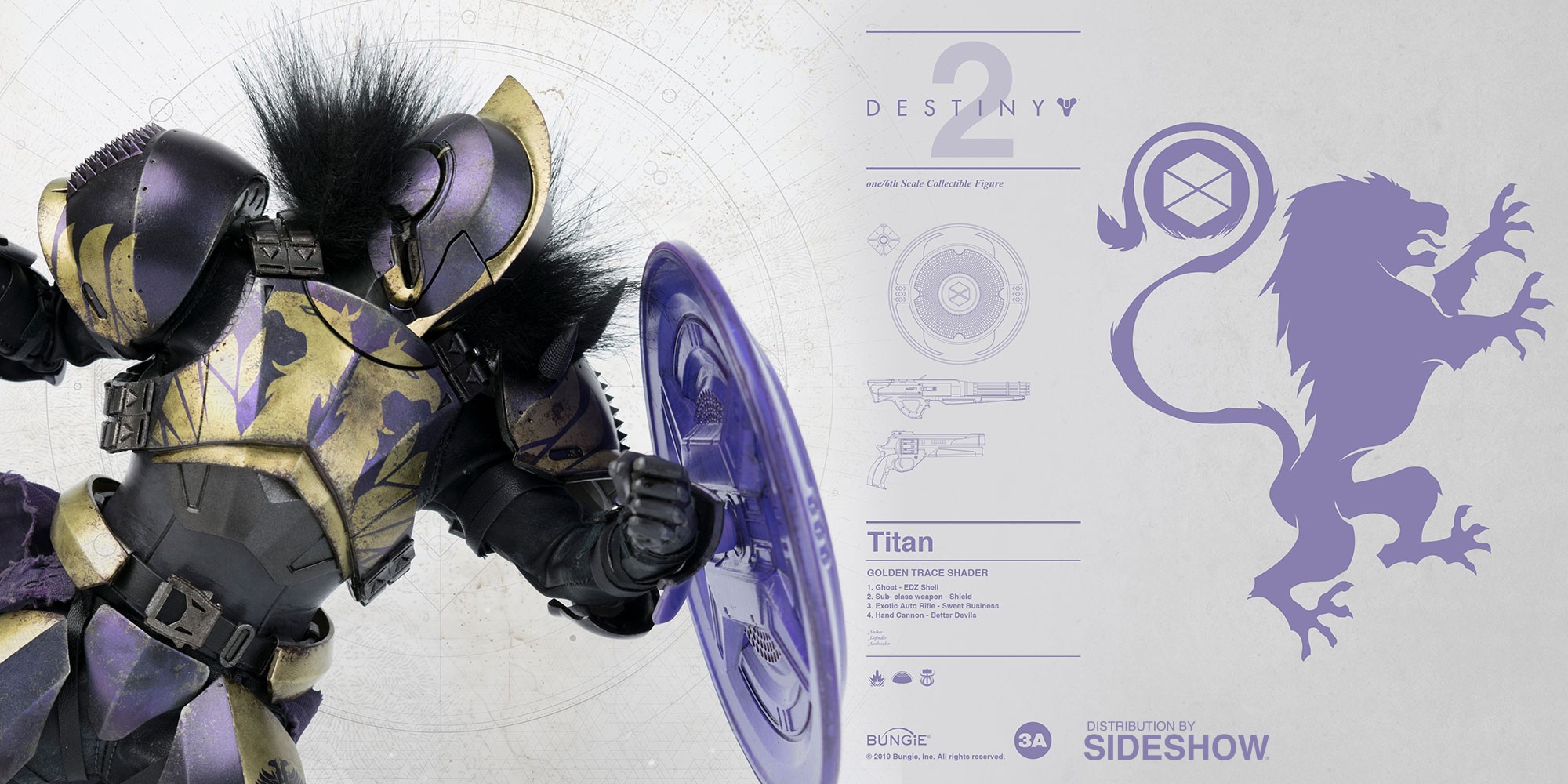 Destiny Titan (Golden Trace Shader) Sixth Scale Figure  (Prototype Shown) View 7