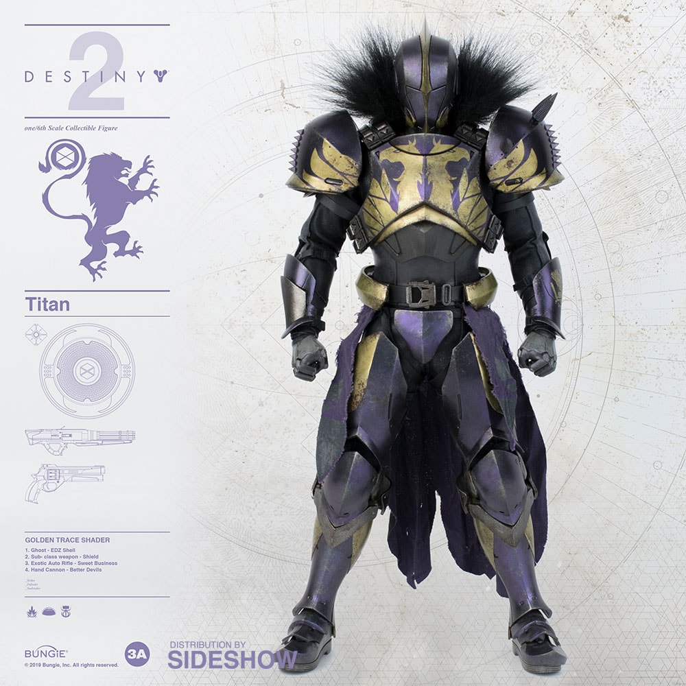 Destiny Titan (Golden Trace Shader) Sixth Scale Figure  (Prototype Shown) View 14