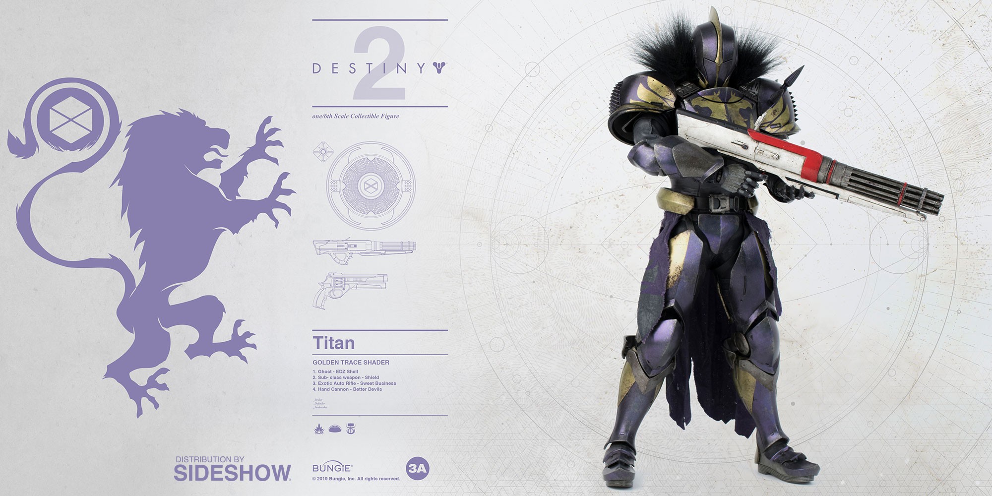 Destiny Titan (Golden Trace Shader) Sixth Scale Figure  (Prototype Shown) View 16