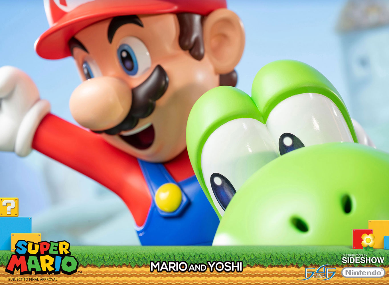 Statue Collector - Nintendo - Mario Et Yoshi - 48cm - Figurine de