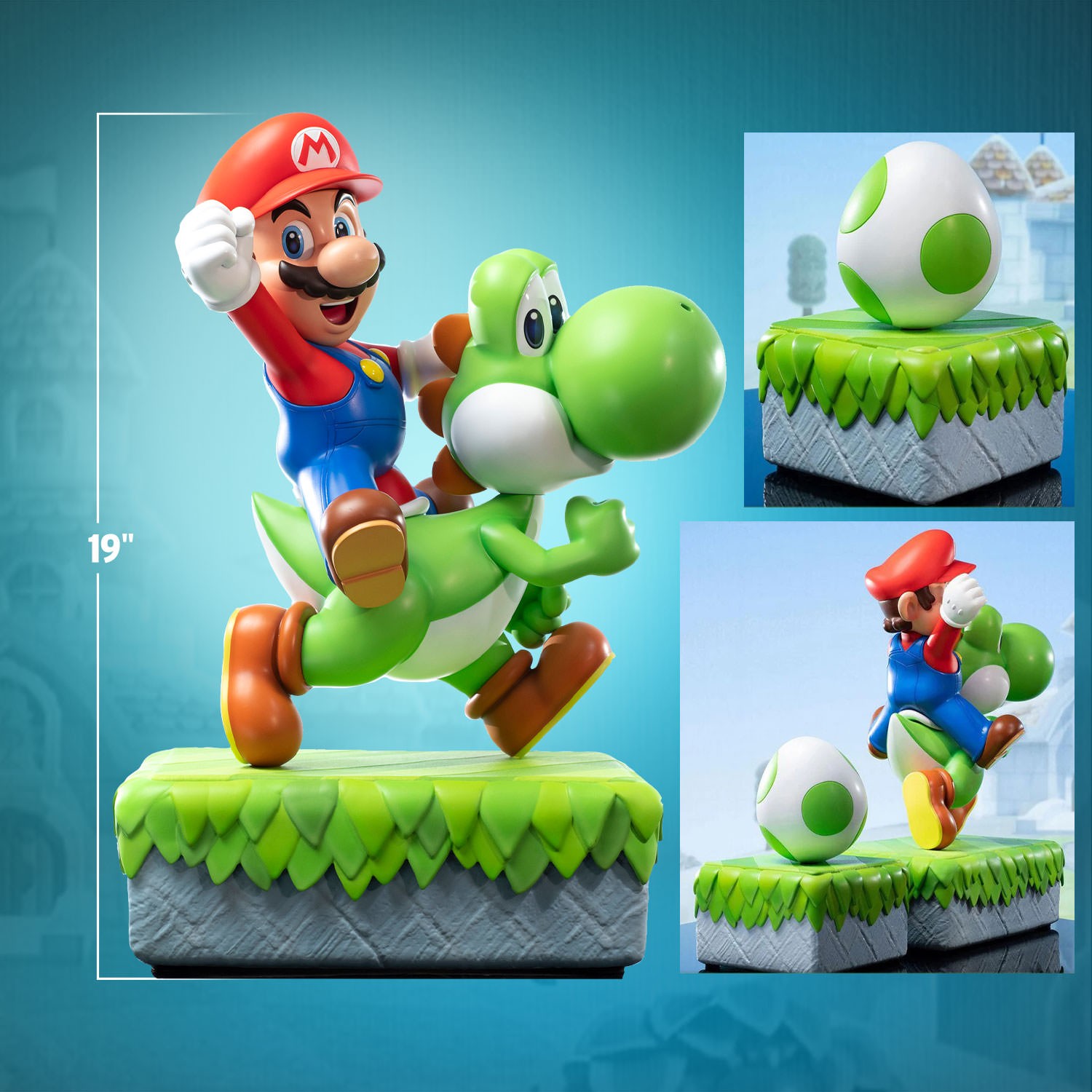 Nintendo Mario and Yoshi (Exclusive Edition) Statues  (Prototype Shown) View 2