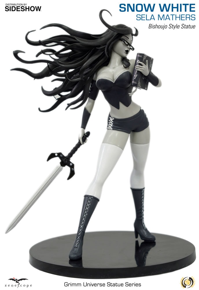 Grimm Fairy Tales Sela Mathers (Snow White) Black & White Statues  (Prototype Shown) View 1